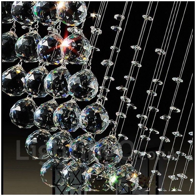 Lámpara colgante de techo de cristal moderna de 3 luces para interiores, lámparas de araña, accesorios de iluminación