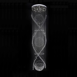 Lámpara colgante de techo de cristal moderna de 5 metros de longitud extra para interiores, lámparas de araña, accesorios de iluminación