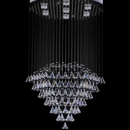 Lámpara colgante de techo de cristal moderna de 7 luces para interiores, lámparas de araña, accesorios de iluminación