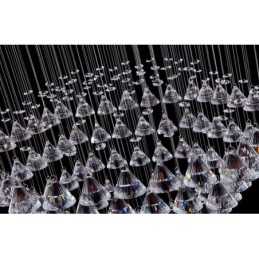 Lámpara colgante de techo de cristal moderna de 7 luces para interiores, lámparas de araña, accesorios de iluminación
