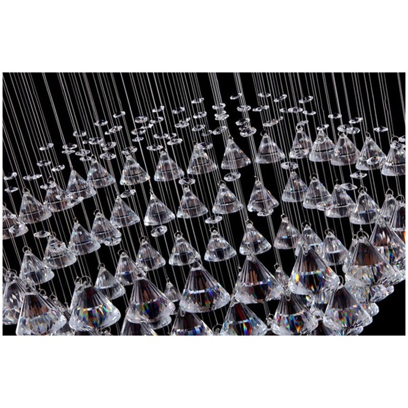 Lámpara colgante de techo de cristal moderna de 7 luces para interiores, lámparas de araña, accesorios de iluminación