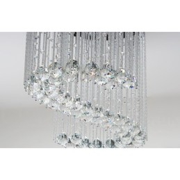 Lámpara colgante de techo de cristal moderna de 6 luces para interiores, lámparas de araña, accesorios de iluminación