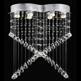 Lámpara colgante de techo de cristal moderna de 6 luces para interiores, lámparas de araña, accesorios de iluminación