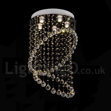 Lámpara colgante de techo de cristal moderna de 5 luces para interiores, lámparas de araña, accesorios de iluminación Lámpara colgante de techo de cristal moderna de 5 luces para interiores, lámparas de araña, accesorios de iluminación