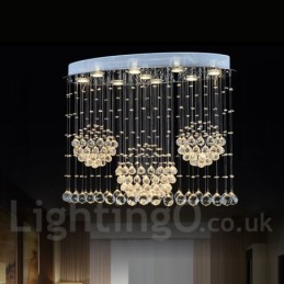Lámpara colgante de techo de cristal moderna de 9 luces para interiores, lámparas de araña, accesorios de iluminación
