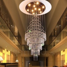Lámpara colgante de techo de cristal moderna de 10 luces para interiores, lámparas de araña, accesorios de iluminación