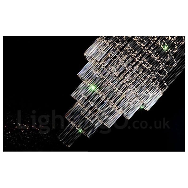 Lámpara colgante de techo de cristal moderna de 10 luces para interiores, lámparas de araña, accesorios de iluminación
