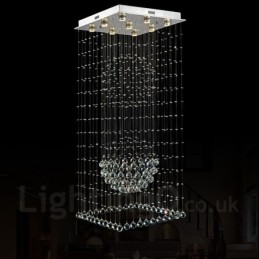 Lámpara colgante de techo de cristal moderna de 9 luces para interiores, lámparas de araña, accesorios de iluminación