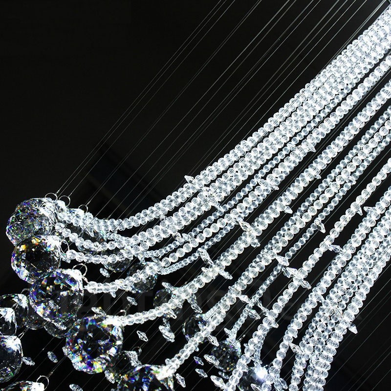 Lámpara colgante de techo de cristal moderna de 9 luces para interiores, lámparas de araña, accesorios de iluminación