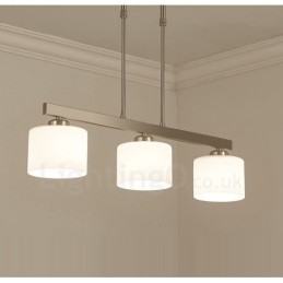 Lámpara colgante moderna cromada de 3 luces para interiores, lámparas colgantes para el hogar, accesorios de iluminación con pantallas de vidrio