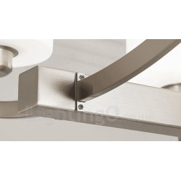 Lámpara colgante moderna cromada de 6 luces para interiores, lámparas colgantes para el hogar con pantallas de vidrio.