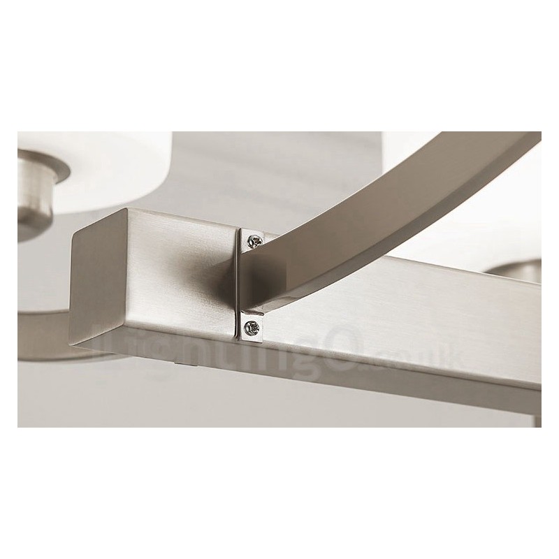 Lámpara colgante moderna cromada de 6 luces para interiores, lámparas colgantes para el hogar con pantallas de vidrio.