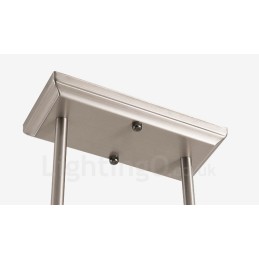 Lámpara colgante moderna cromada de 6 luces para interiores, lámparas colgantes para el hogar con pantallas de vidrio.