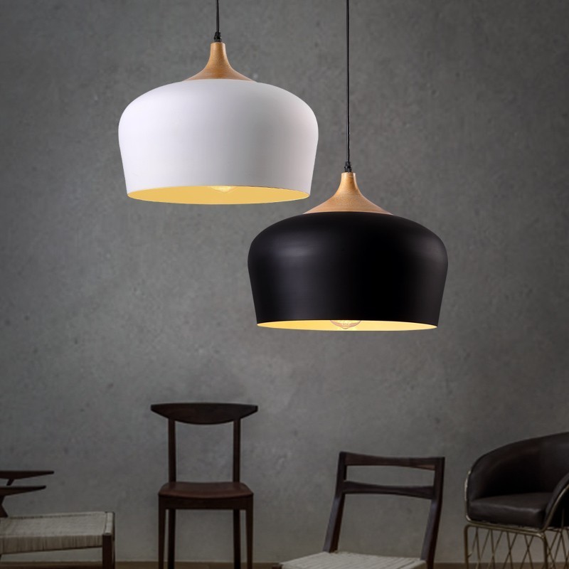 Lámpara colgante contemporánea moderna de 1 luz con pantalla blanca, roja y azul