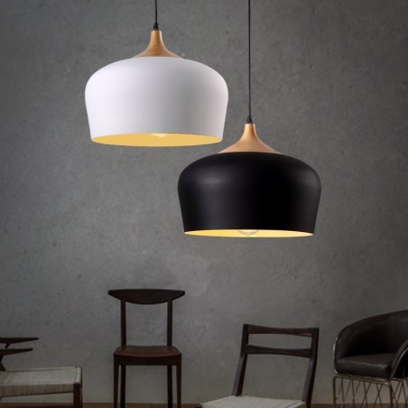Lámpara colgante contemporánea moderna de 1 luz con pantalla blanca, roja y azul Lámpara colgante contemporánea moderna de 1 luz con pantalla blanca, roja y azul