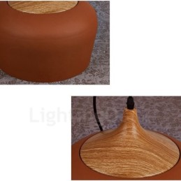 Lámpara colgante contemporánea moderna de 1 luz con pantalla blanca, roja y azul