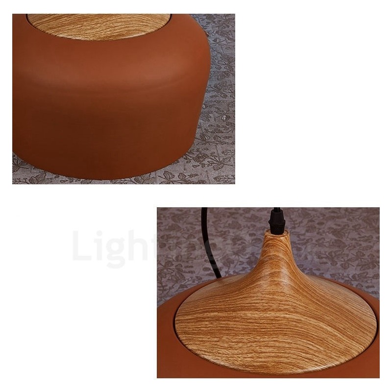Lámpara colgante contemporánea moderna de 1 luz con pantalla blanca, roja y azul