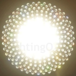 Lámpara colgante de techo de cristal K9 moderna de 21 luces para interiores.