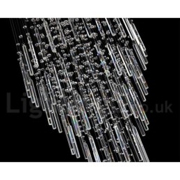 Lámpara colgante de techo de cristal K9 moderna de 5 luces para interiores.