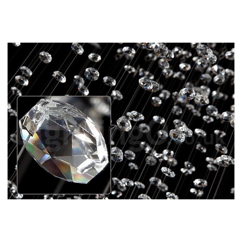 Lámpara colgante de techo de cristal K9 moderna de 5 luces para interiores.