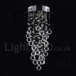 Lámpara colgante de techo de cristal K9 moderna de 1 luz para interiores, lámparas de araña, accesorios de iluminación