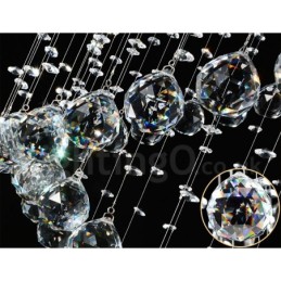 Lámpara colgante de techo de cristal K9 moderna de 1 luz para interiores, lámparas de araña, accesorios de iluminación