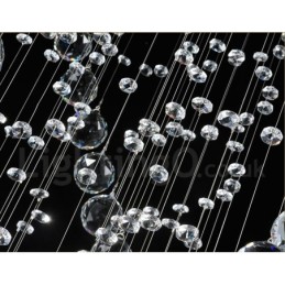Lámpara colgante de techo de cristal K9 moderna de 1 luz para interiores, lámparas de araña, accesorios de iluminación