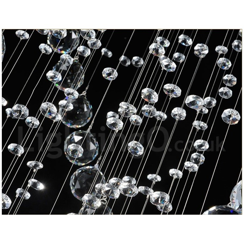 Lámpara colgante de techo de cristal K9 moderna de 1 luz para interiores, lámparas de araña, accesorios de iluminación