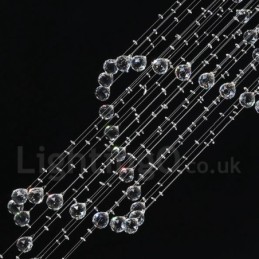 Lámpara colgante de techo de cristal K9 moderna de 7 luces para interiores.