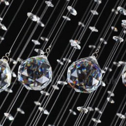 Lámpara colgante de techo de cristal K9 moderna de 7 luces para interiores.