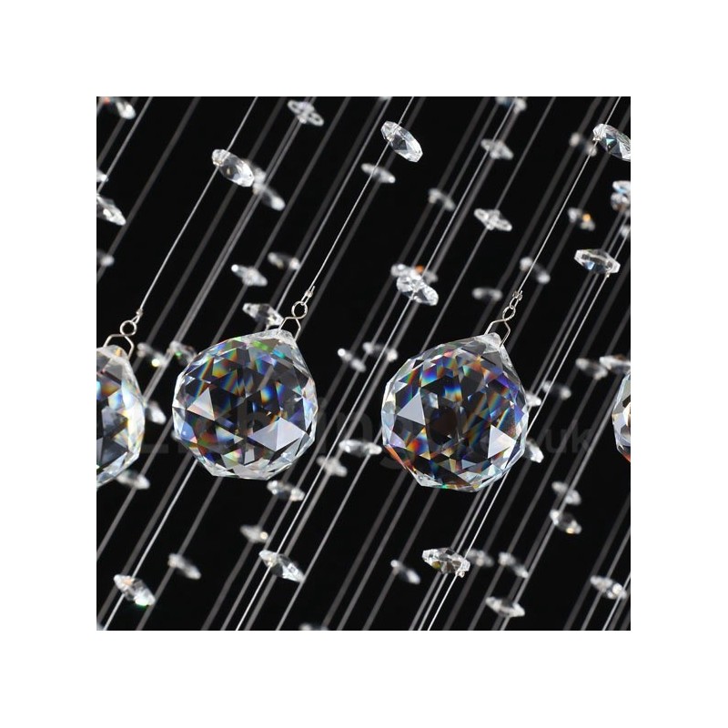 Lámpara colgante de techo de cristal K9 moderna de 7 luces para interiores.