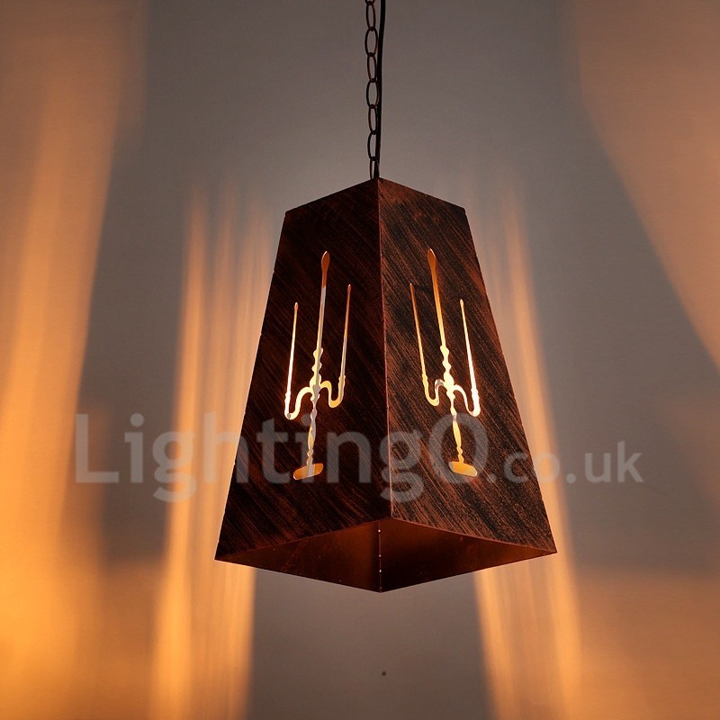 Lámpara colgante retro vintage de 1 luz para cafetería o casa.