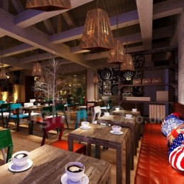 Lámpara colgante retro vintage de 1 luz para cafetería o casa.