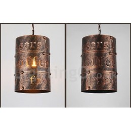 Lámpara colgante retro vintage de 1 luz para cafetería o casa.