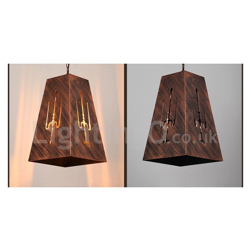 Lámpara colgante retro vintage de 1 luz para cafetería o casa.