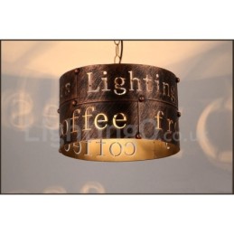 Lámpara colgante retro vintage de 1 luz para cafetería o casa.