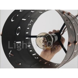 Lámpara colgante retro vintage de 1 luz para cafetería o casa.