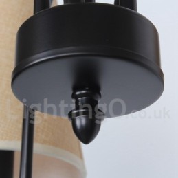 Lámpara de araña estilo vela retro contemporáneo de 6 luces