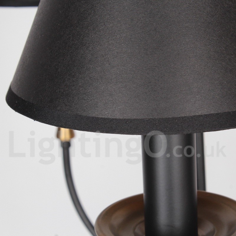 Lámpara de araña estilo vela retro contemporáneo de 6 luces