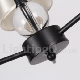 Lámpara de araña rústica retro contemporánea de 6 luces