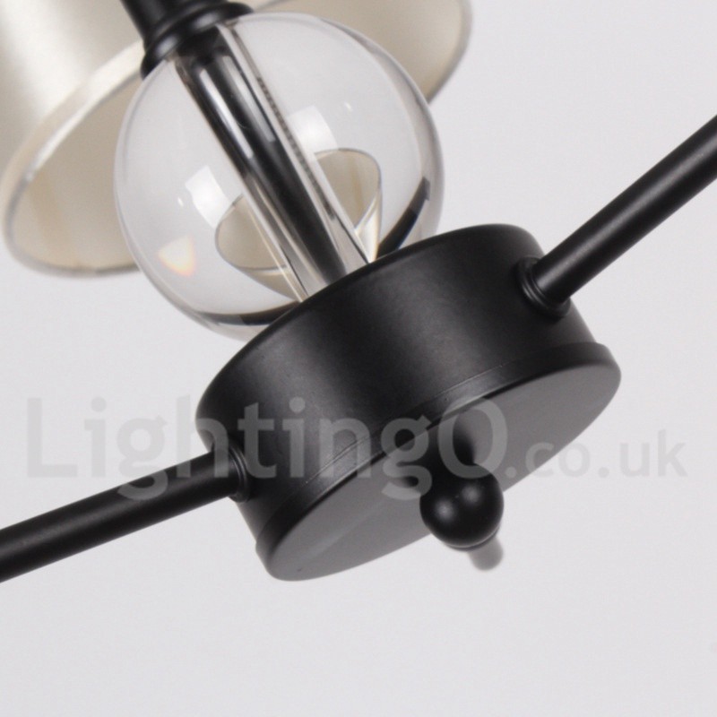 Lámpara de araña rústica retro contemporánea de 6 luces