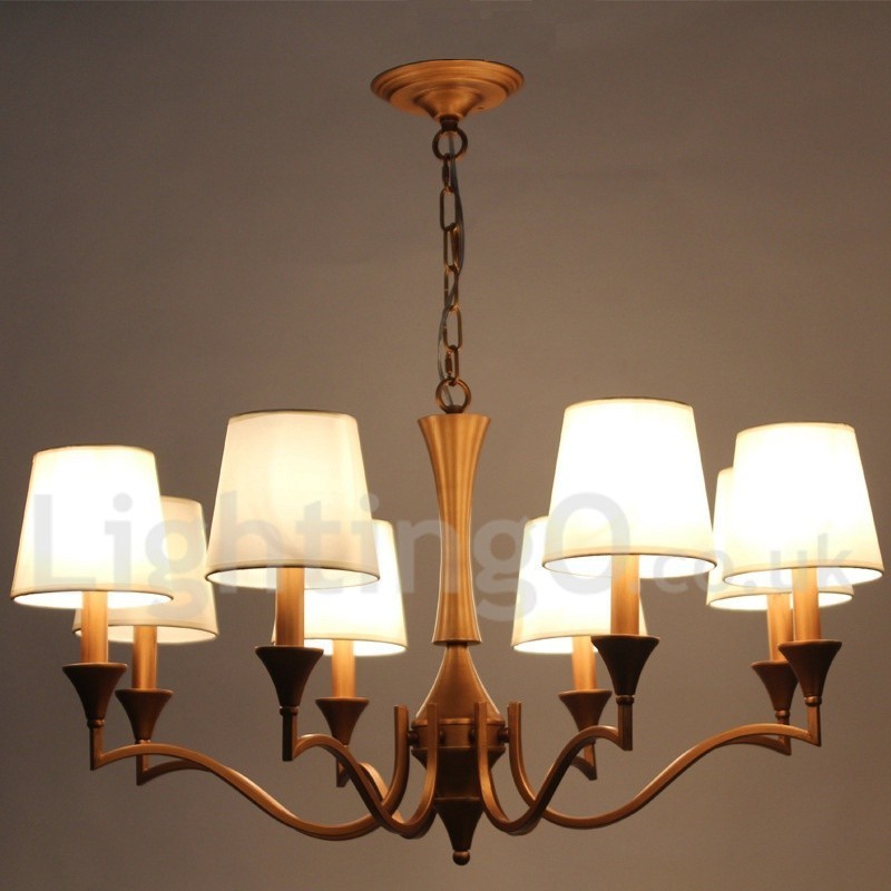 Lámpara de araña estilo vela de 8 luces