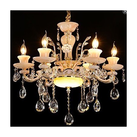 Colgante de estilo europeo de aleación de zinc con imitación de cristal de jade.