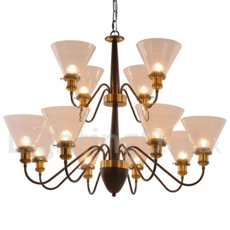 Lámpara de araña grande estilo vela, estilo rústico retro, color negro, de 12 luces y 2 niveles Lámpara de araña grande estilo vela, estilo rústico retro, color negro, de 12 luces y 2 niveles