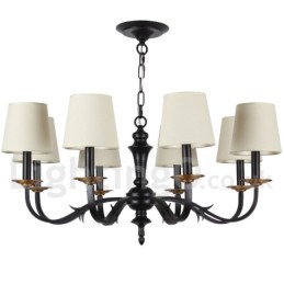 Lámpara de araña estilo vela retro de 8 luces