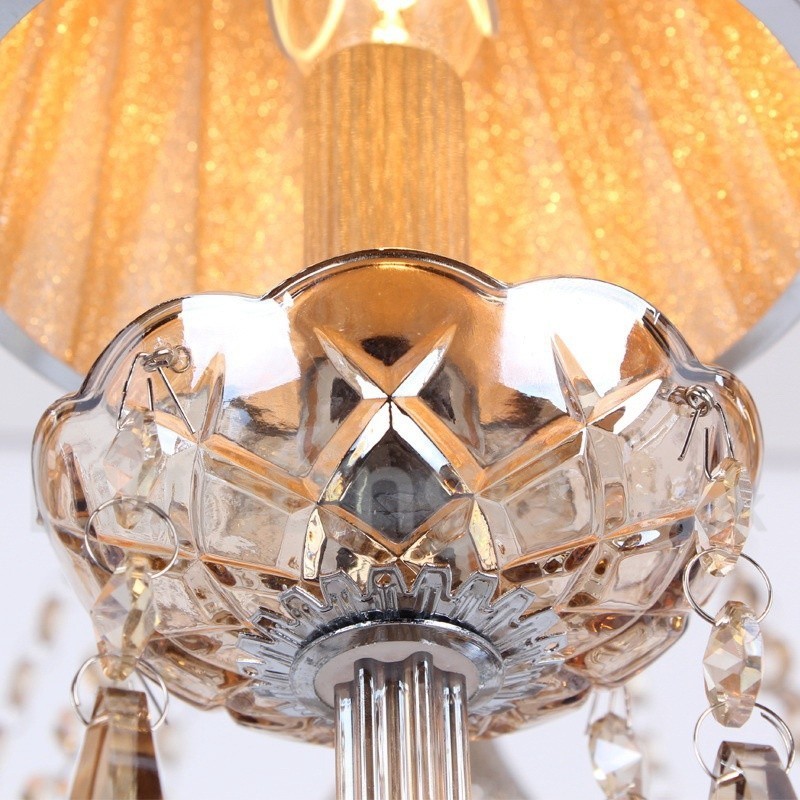 Lámpara de araña estilo vela de cristal K9 de 3 luces
