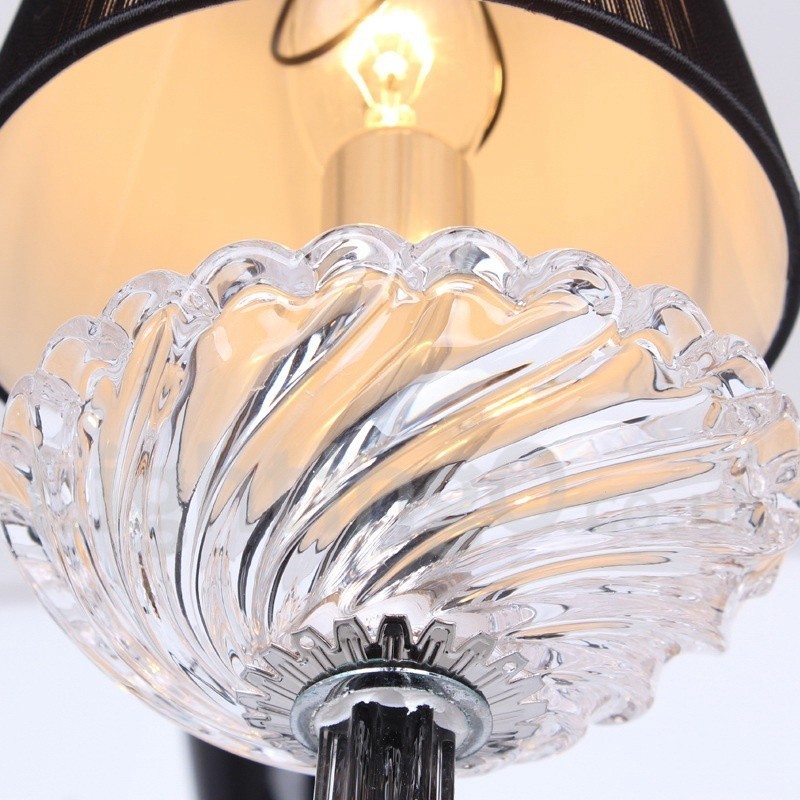 Lámpara de araña contemporánea de cristal K9 de 5 luces blancas estilo vela