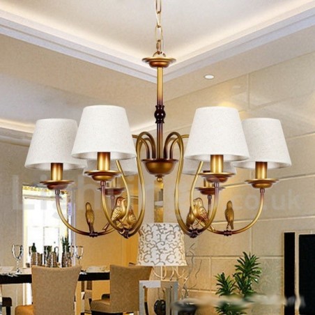 Lámpara de araña de 6 luces, estilo rústico retro contemporáneo y moderno Lámpara de araña de 6 luces, estilo rústico retro contemporáneo y moderno