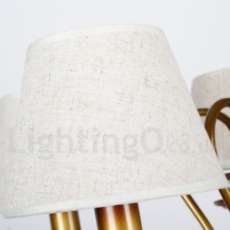 Lámpara de araña de 6 luces, estilo rústico retro contemporáneo y moderno