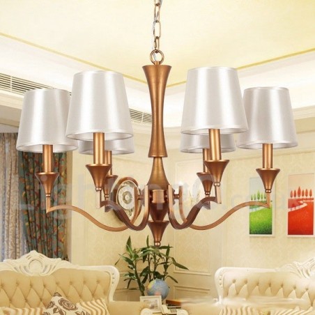 Lámpara de araña estilo vela de 6 luces estilo mediterráneo Lámpara de araña estilo vela de 6 luces estilo mediterráneo